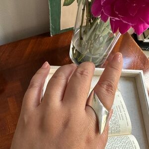 Vintage Mexican Silver asymmetric ring
